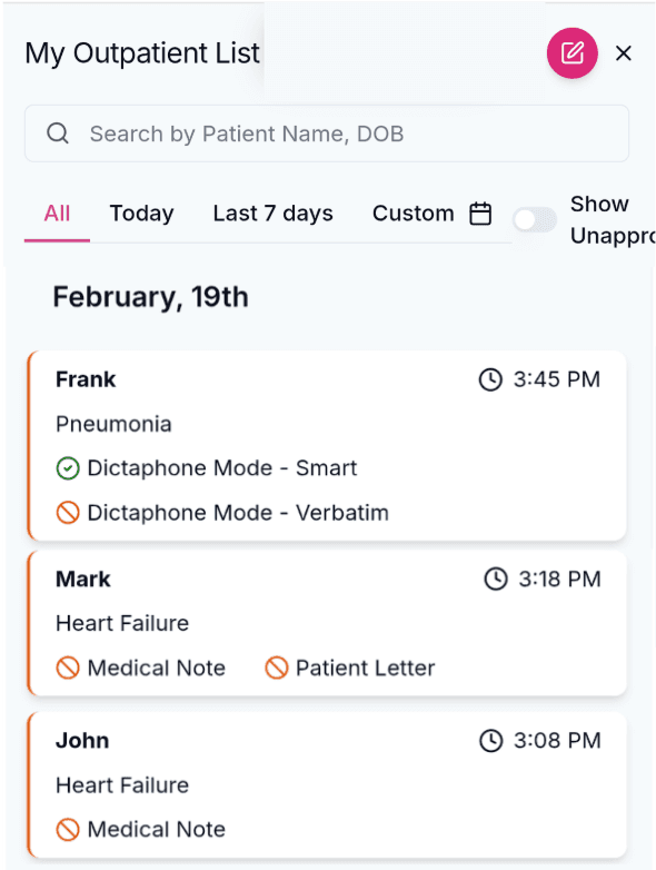 My Outpatient List-1